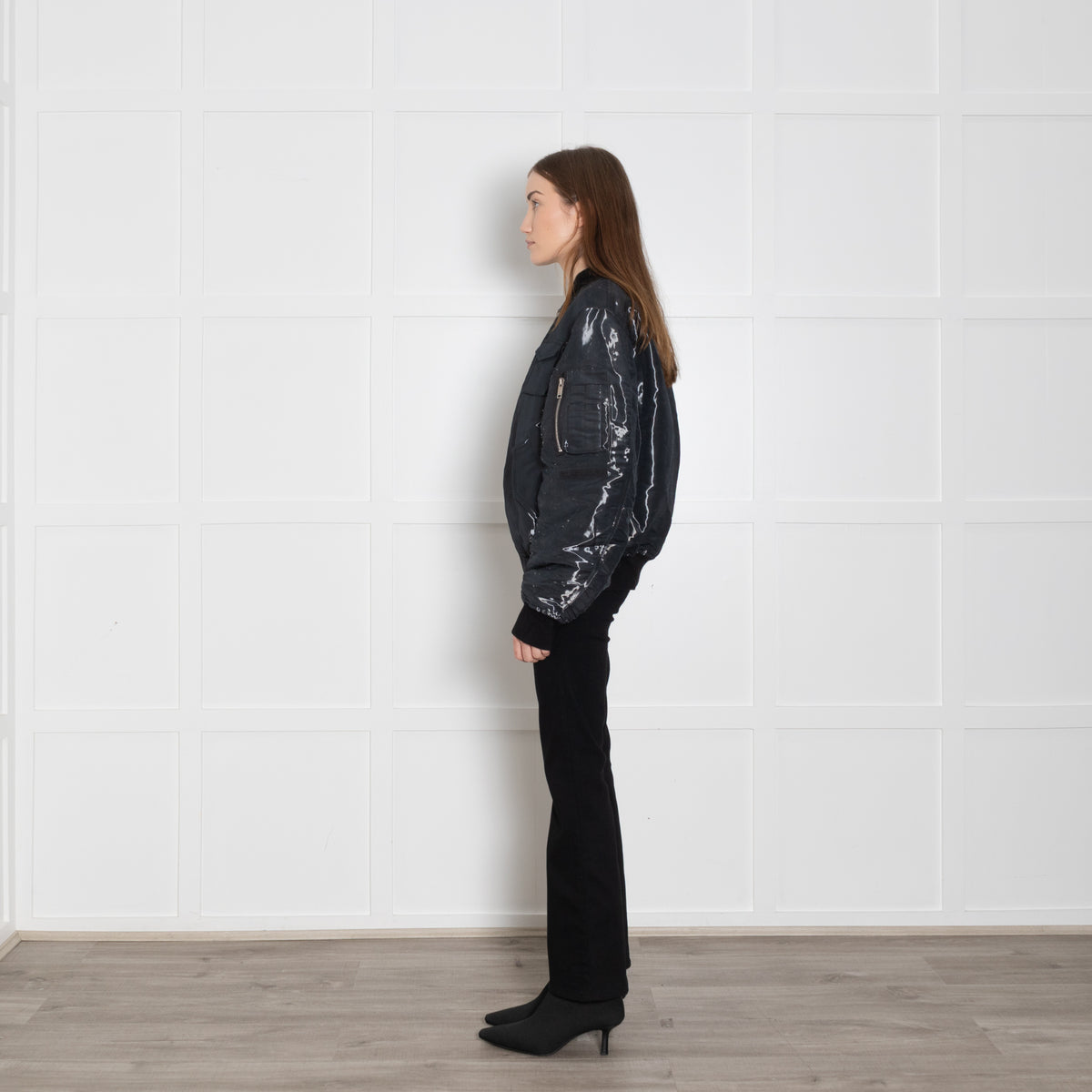 Givenchy Mens Liquid Effect Bomber Jacket