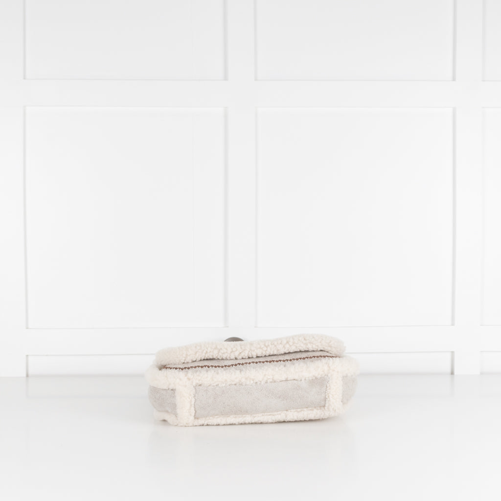 Chanel Cream Shearling CC Flap Bag