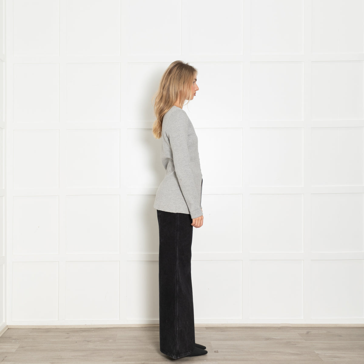 Aligne Pale Grey Daphne Waisted Knit