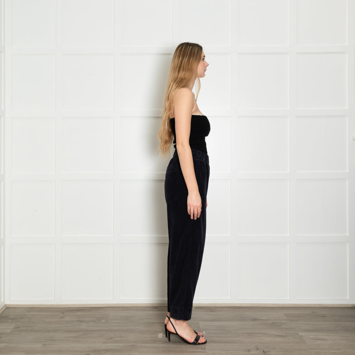 Me+Em Navy Corduroy Elasticated Waist Trousers