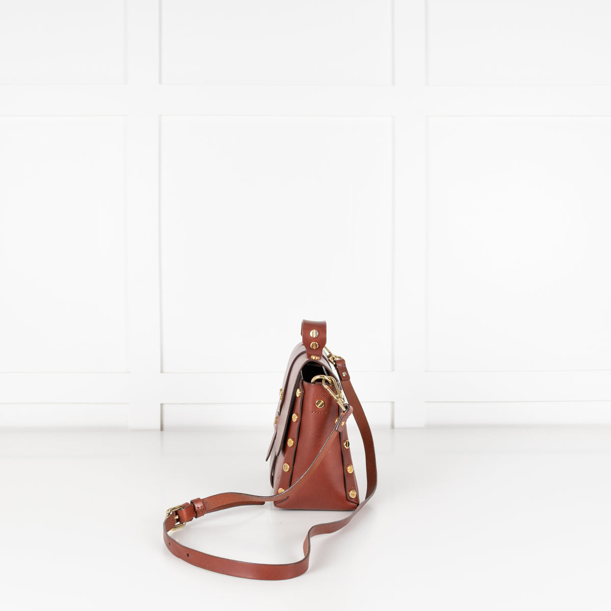 Sandro Brown Abby Satchel Bag