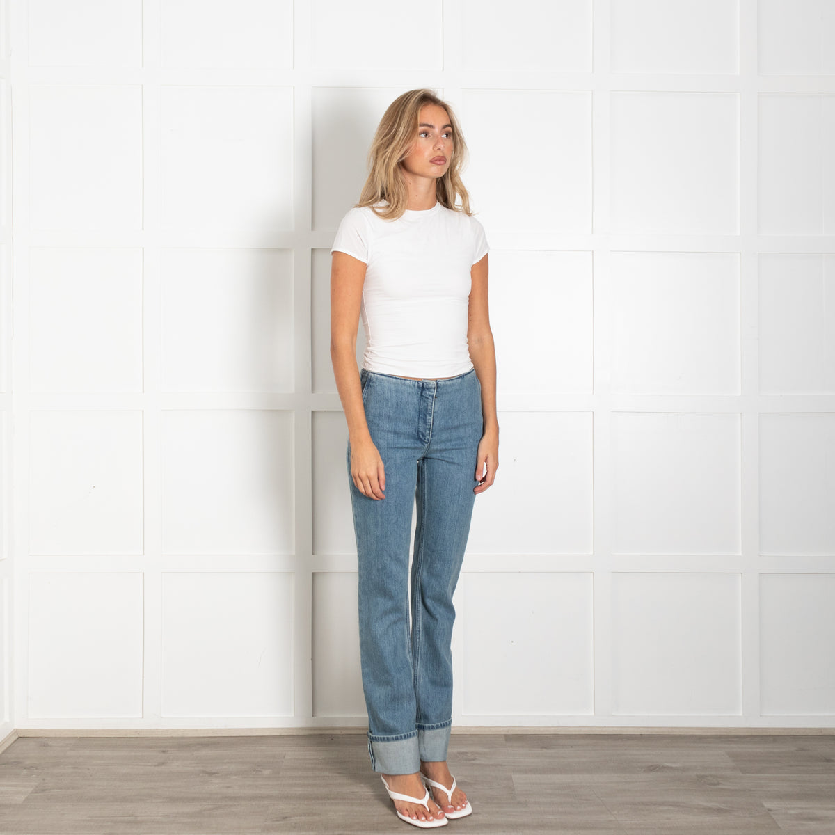 The Row Blue Denim Straight Leg Jeans