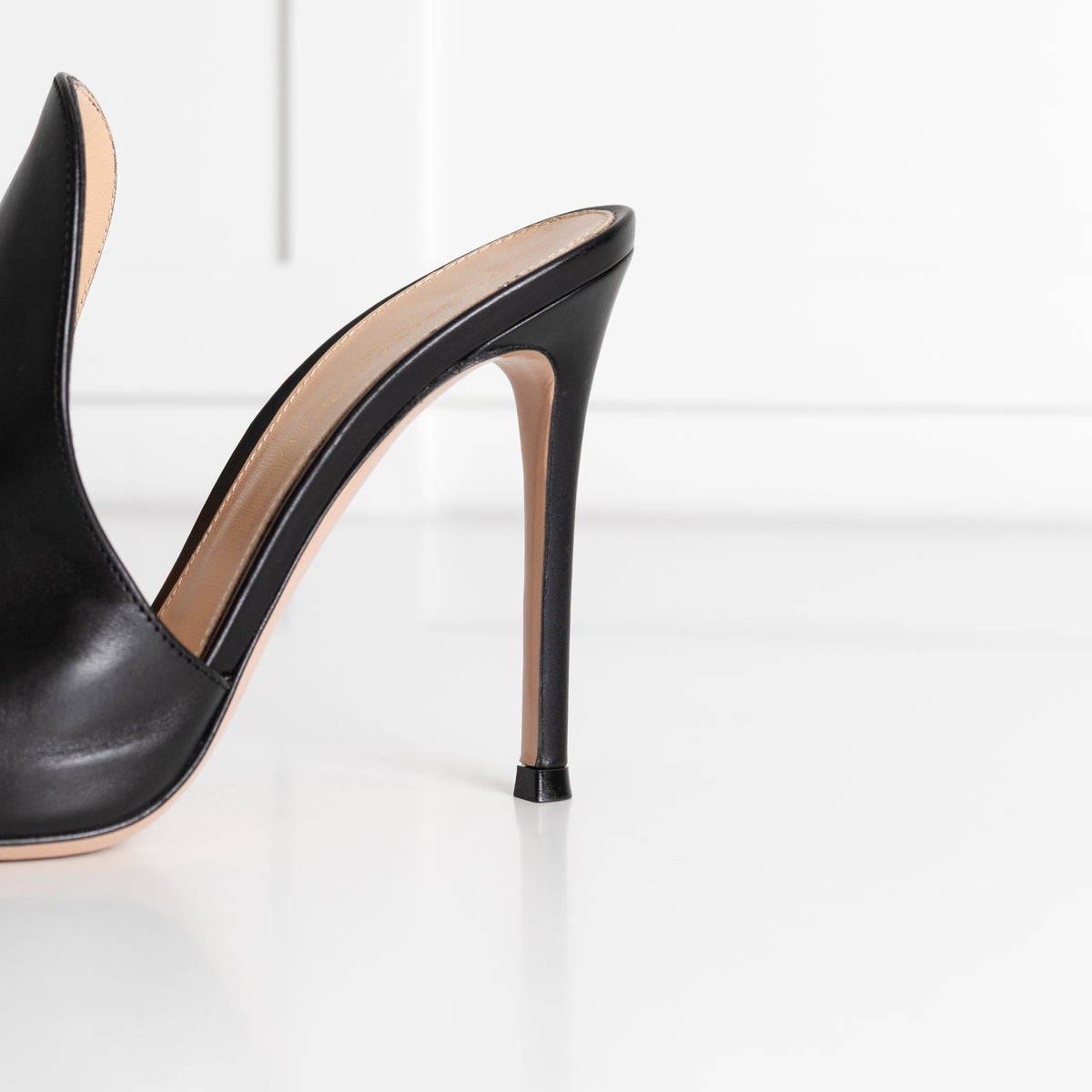 Gianvito Rossi Black Stiletto Mule