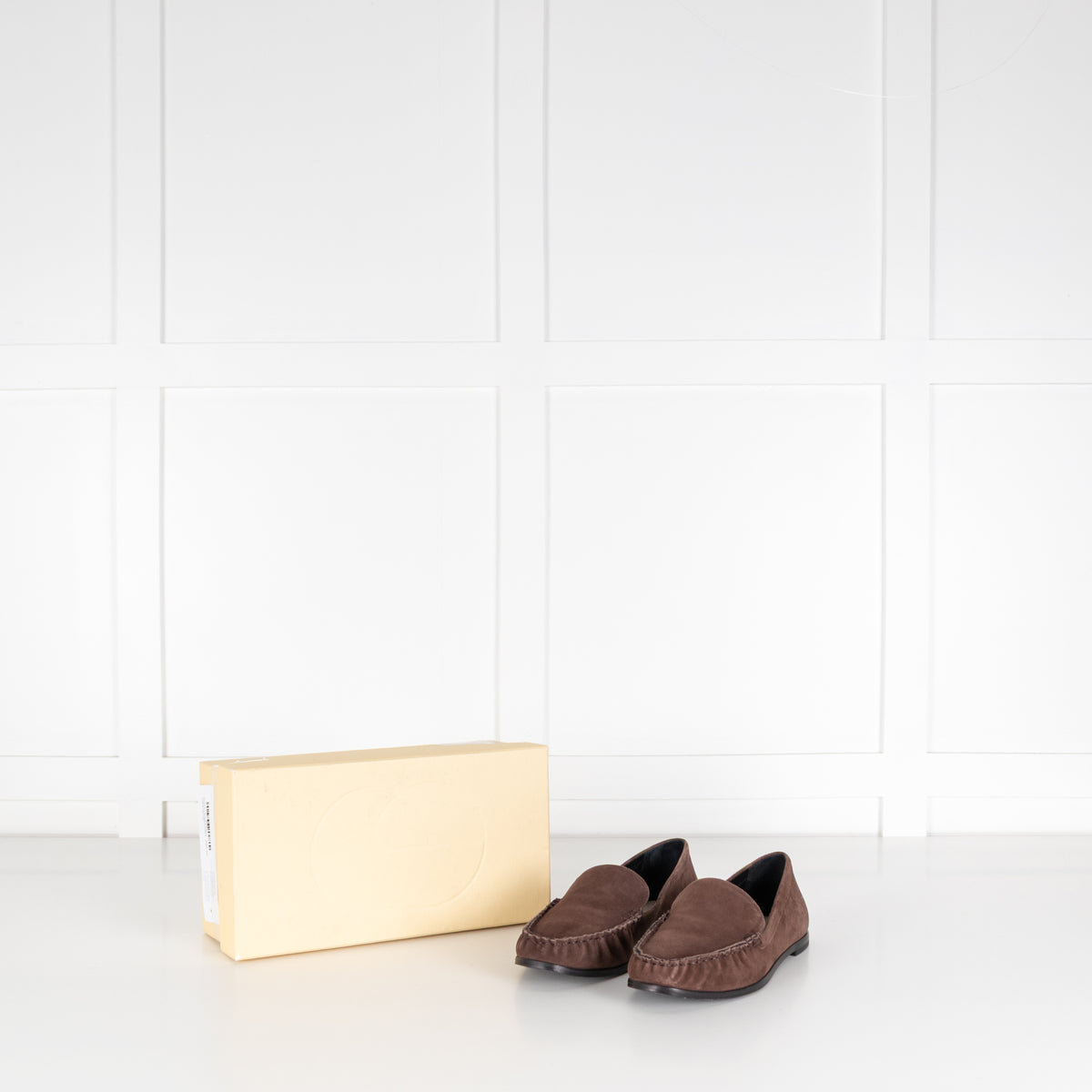 Porte & Paire Kid Suede Supreme Coffee Loafers