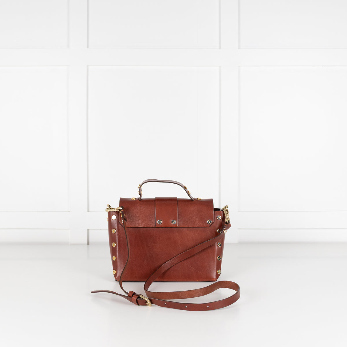 Sandro Brown Abby Satchel Bag
