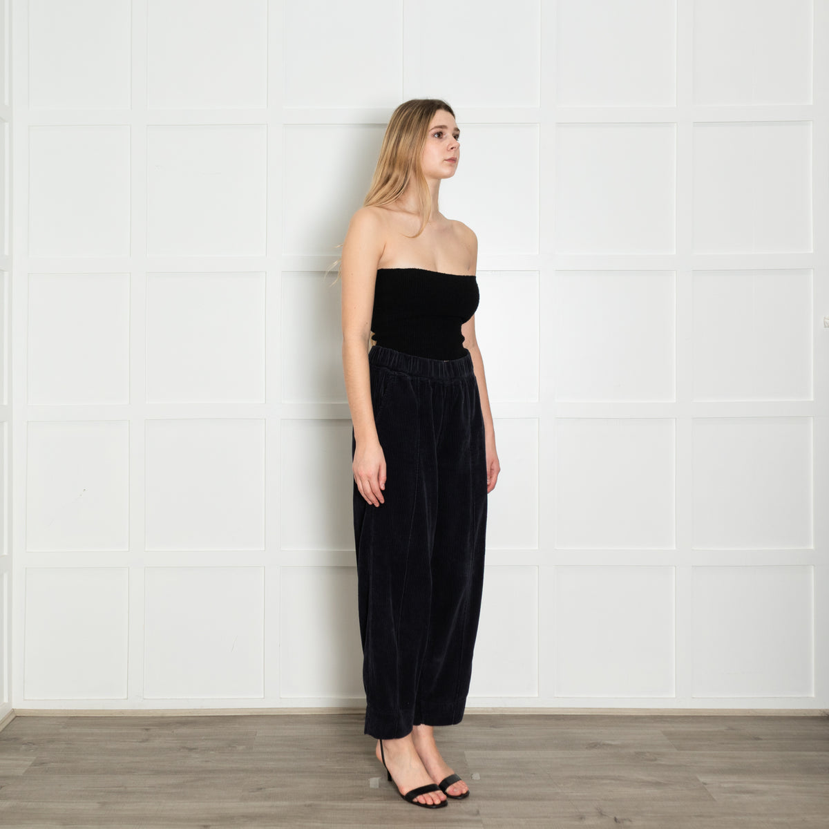 Me+Em Navy Corduroy Elasticated Waist Trousers