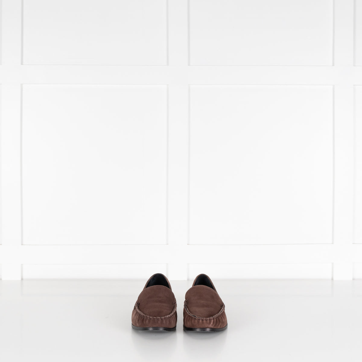 Porte & Paire Kid Suede Supreme Coffee Loafers