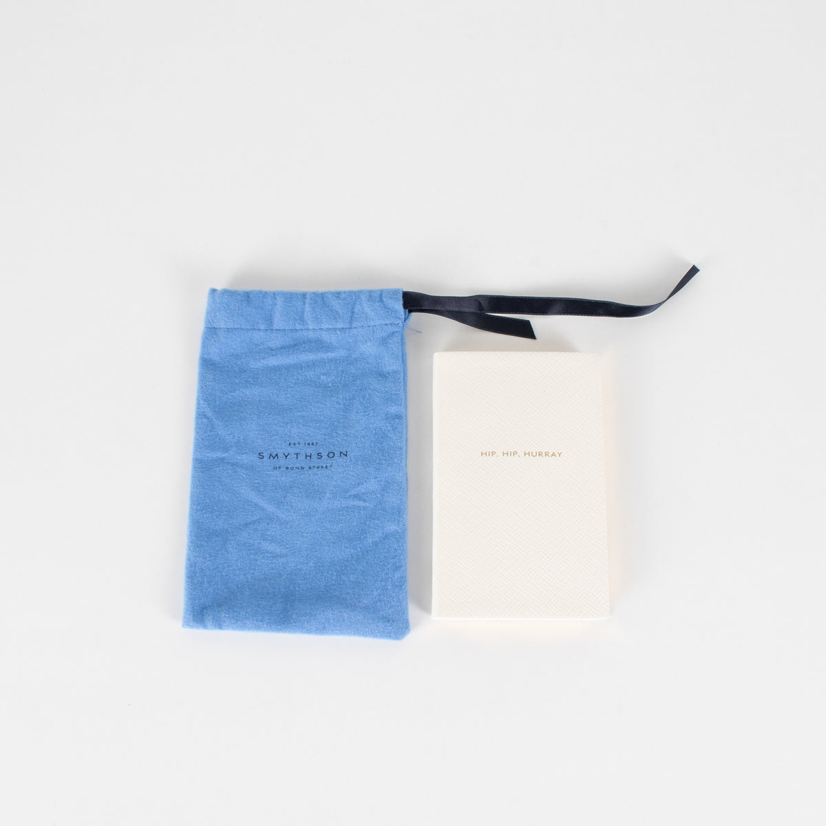 Smythson Cream 'Hip Hip Hurray' Panama Notebook