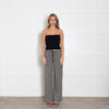 Finch Hatton Black and White Herringbone Stretch Trousers