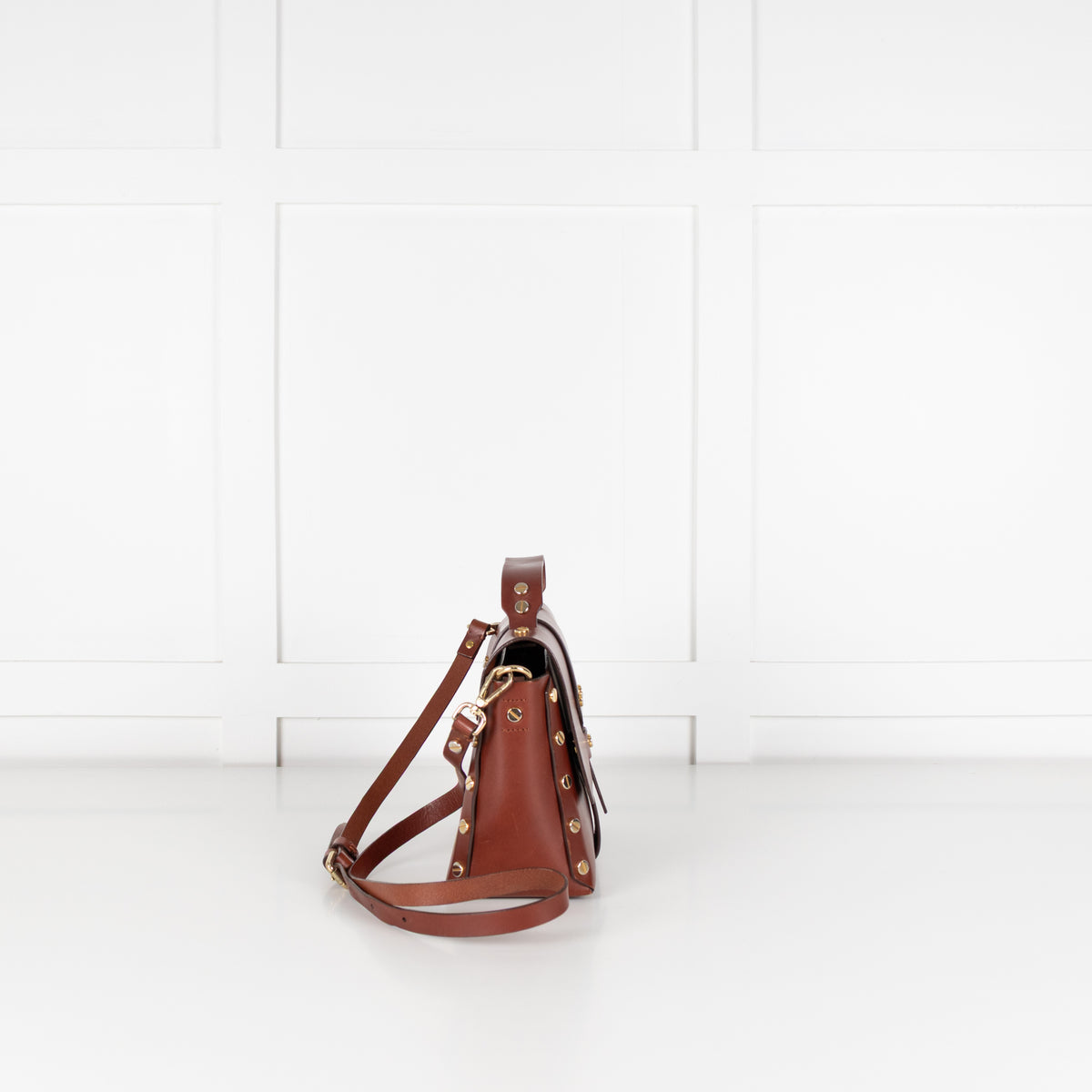 Sandro Brown Abby Satchel Bag