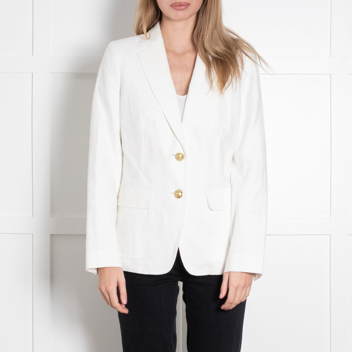 J Crew White Linen Blazer