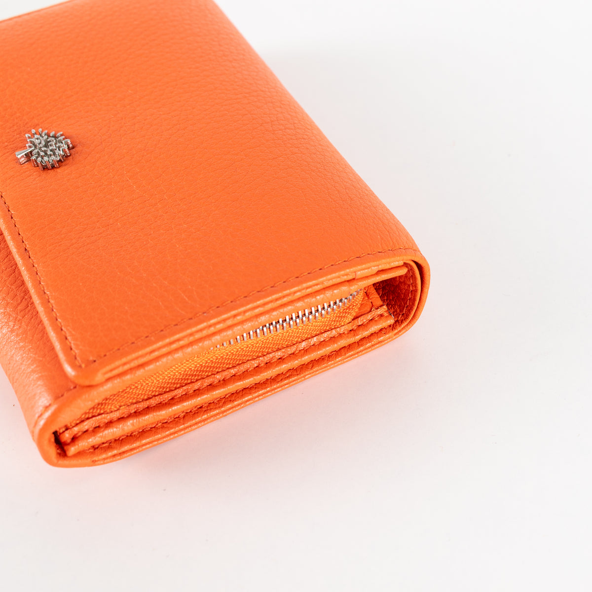Mulberry Orange Tree Grained Leather Purse