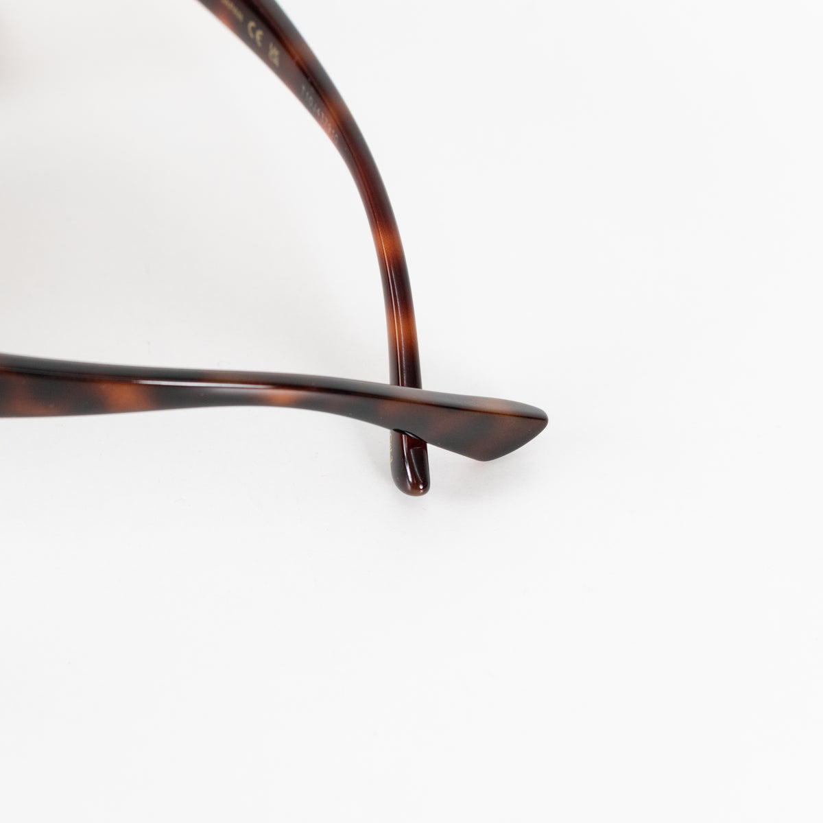 Gucci Tortoishell Square Frame Logo Arm Sunglasses