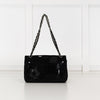 Chanel Black Lace and Patent 2016 Metiers D'art Flap with Gunmetal Hardware