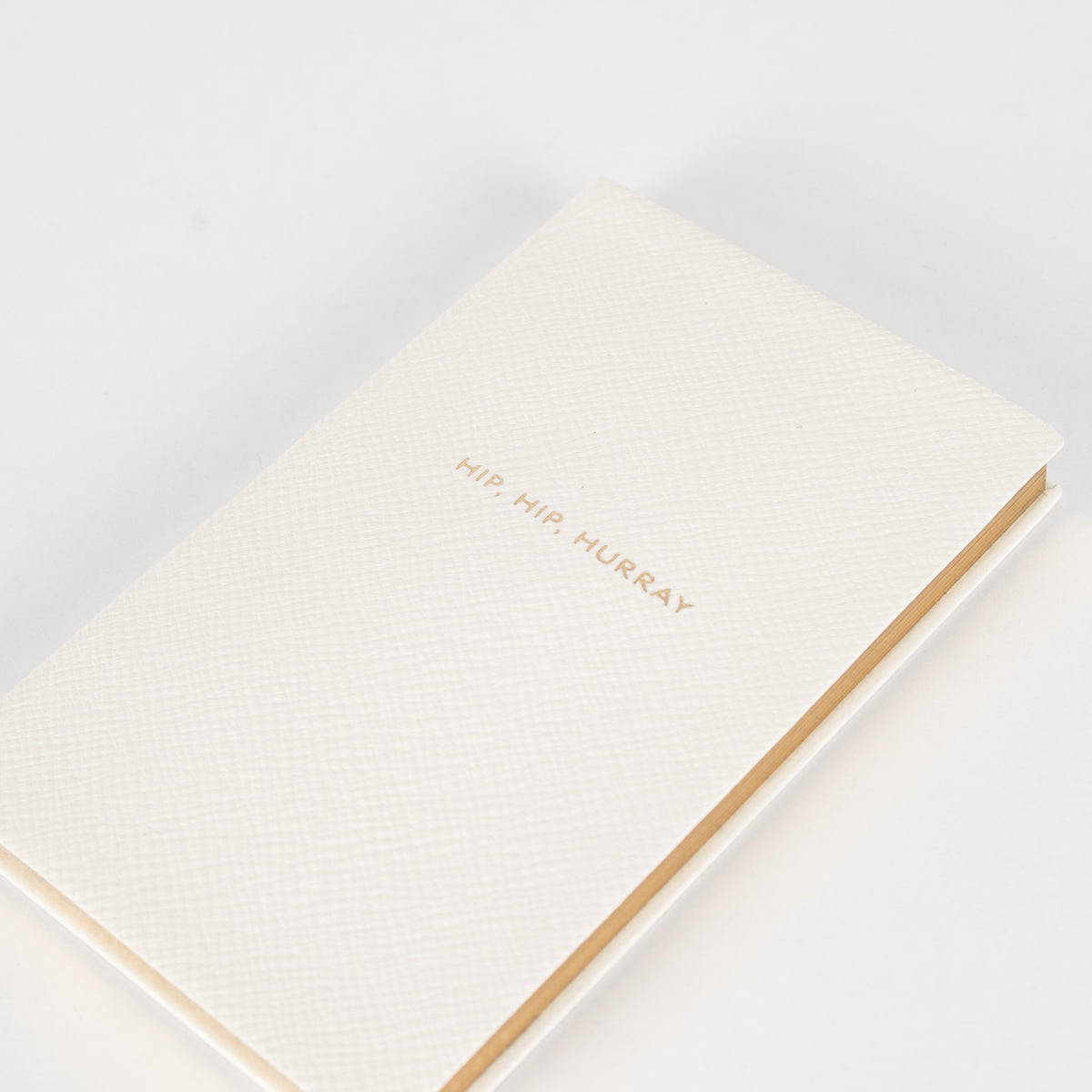 Smythson Cream 'Hip Hip Hurray' Panama Notebook