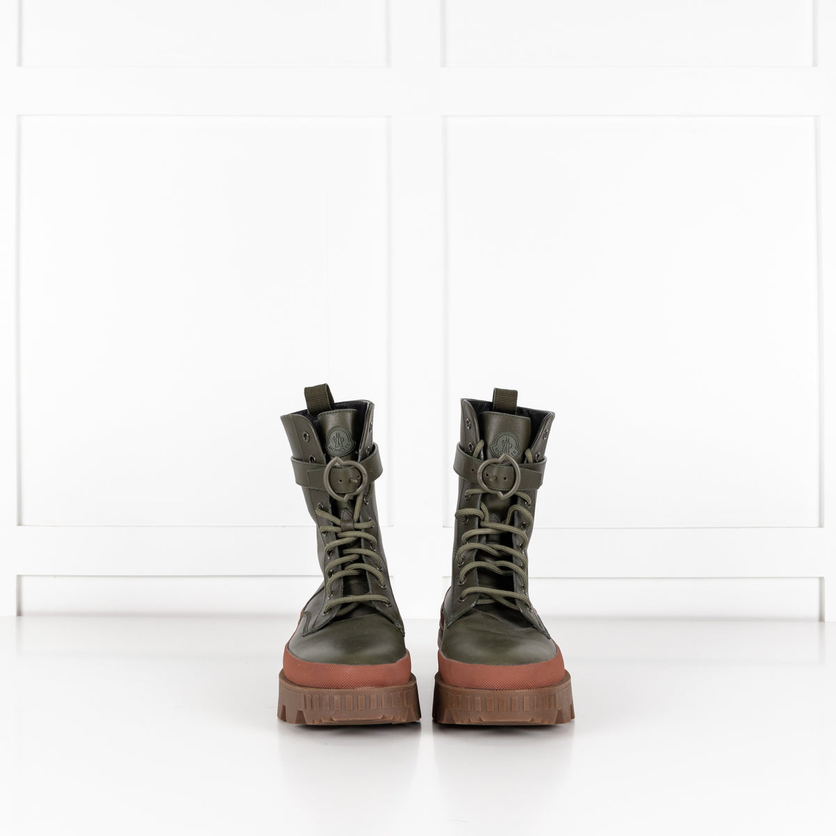 Moncler Carinne Green Hiker Boots