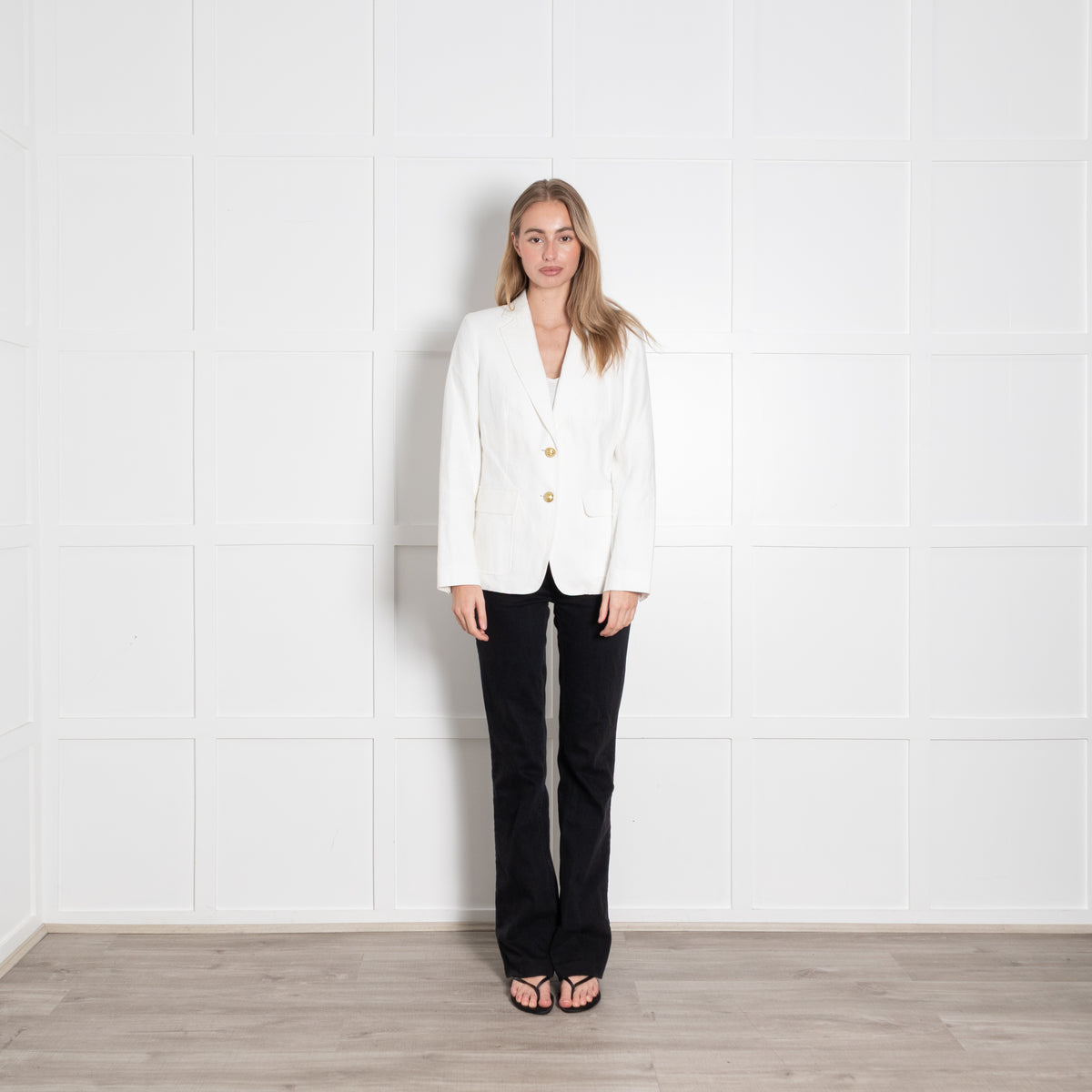 J Crew White Linen Blazer