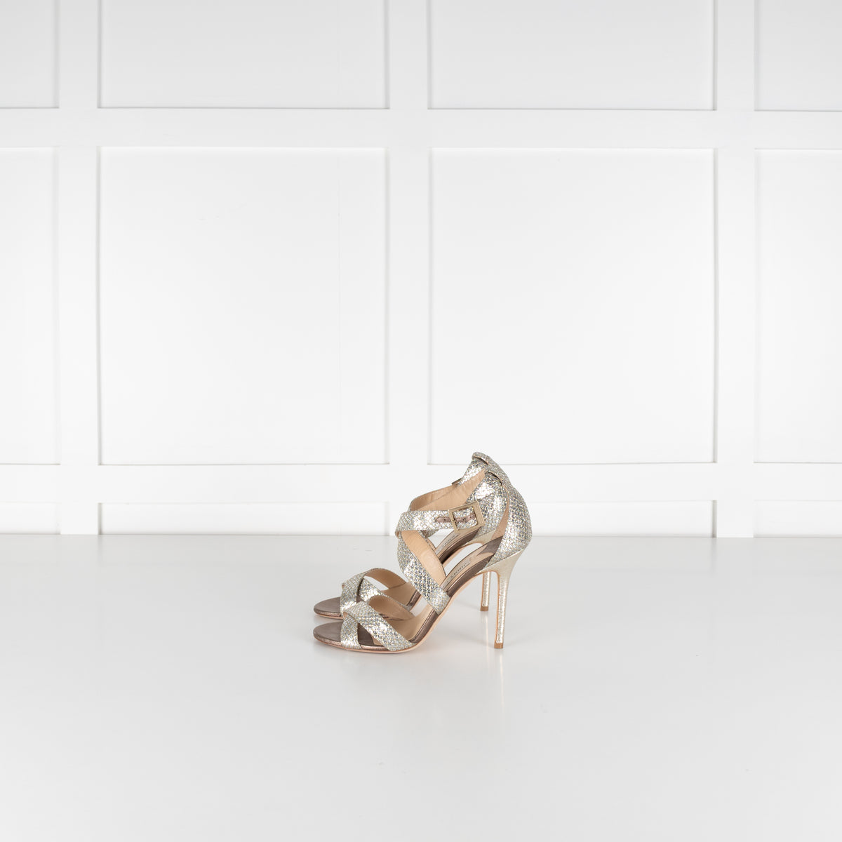 Jimmy Choo Champagne Glitter Lottie Shoes