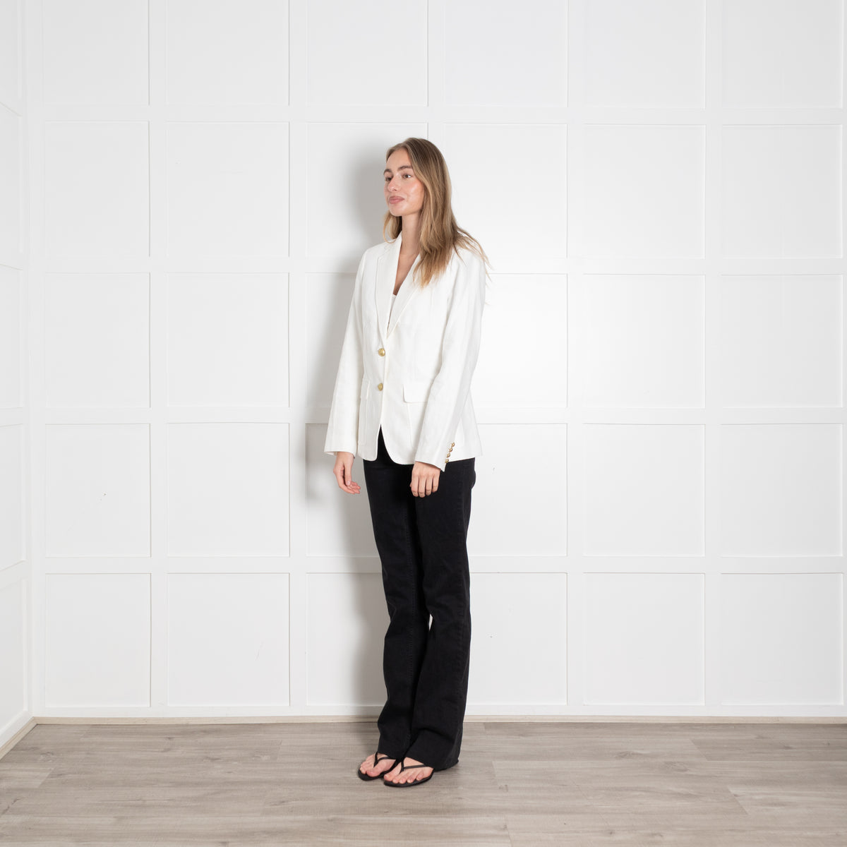 J Crew White Linen Blazer