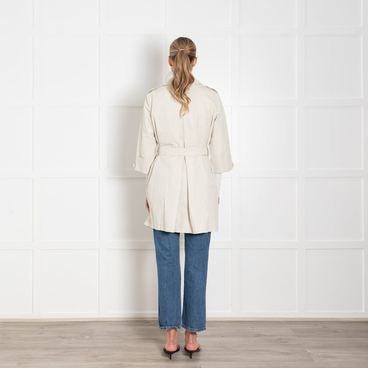 Prada Light Beige 3/4 Sleeves Light Trench Coat