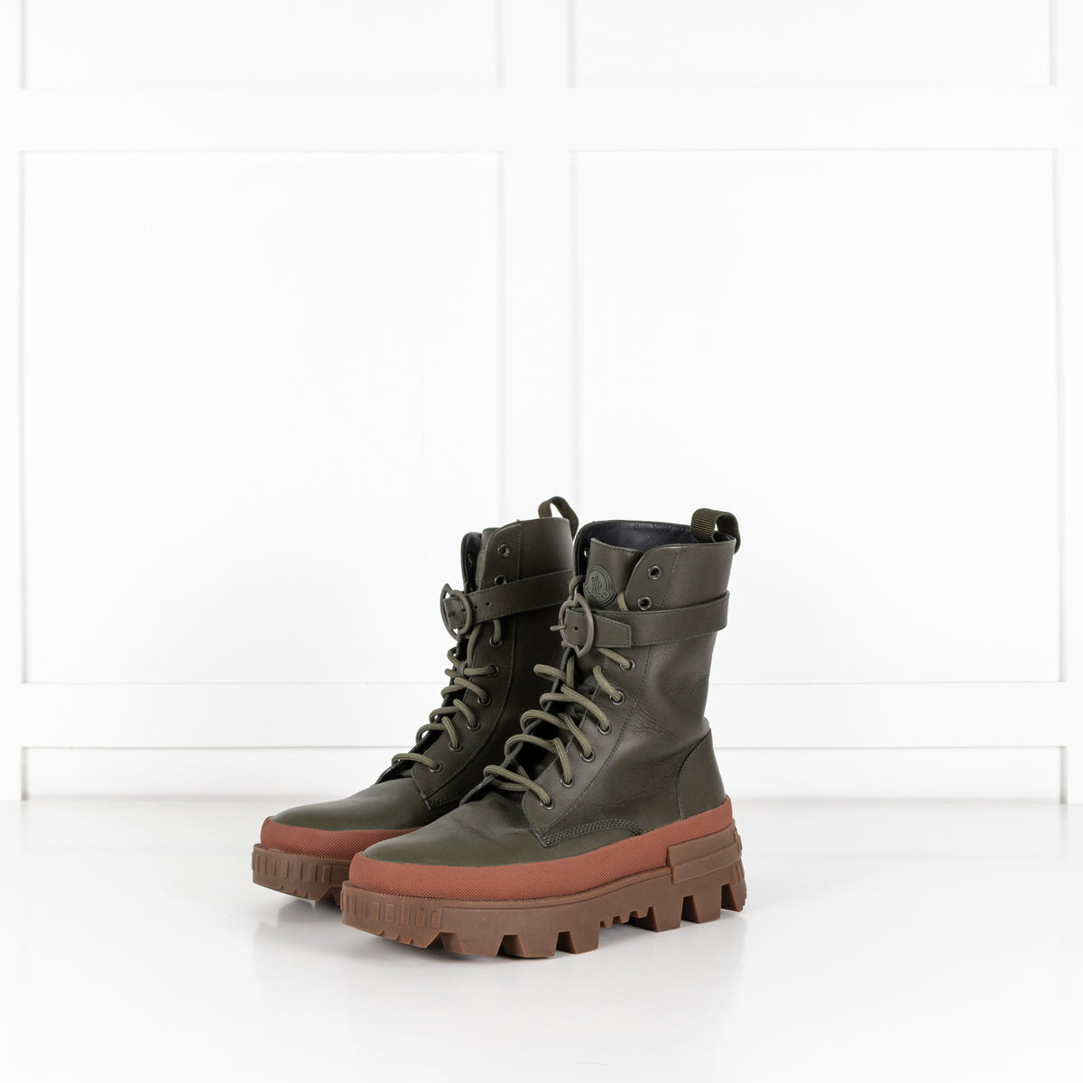 Moncler Carinne Green Hiker Boots