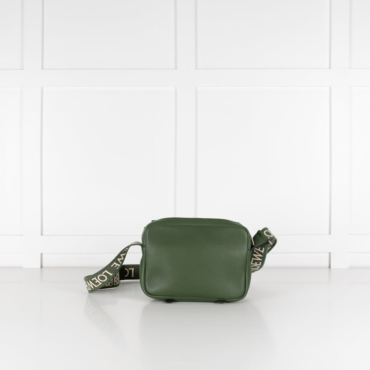Loewe Green Leather Xs Military Messenger Bag