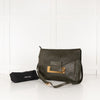 Sophie Hulme Khaki Green Leather Envelope Bag
