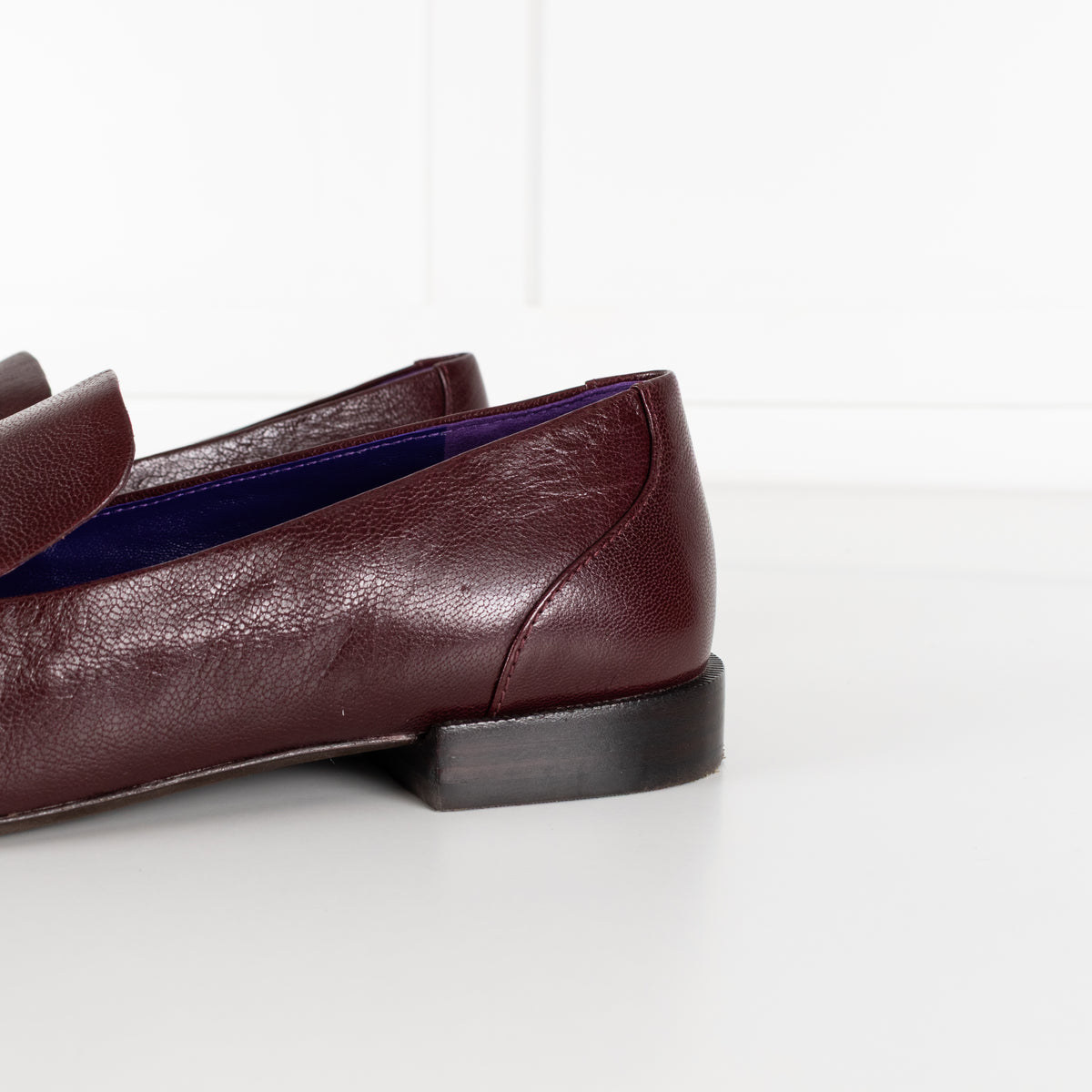Tory Burch Burgundy Gold Horse Head Motif Loafers