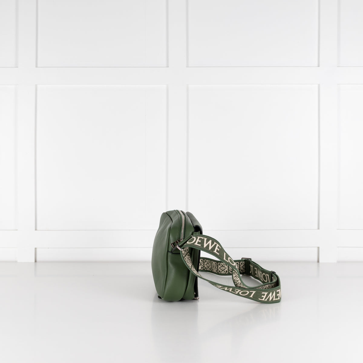 Loewe Green Leather Xs Military Messenger Bag