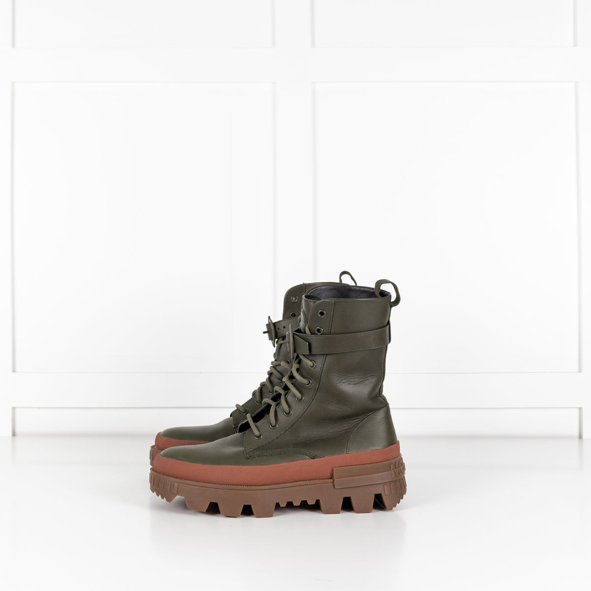 Moncler Carinne Green Hiker Boots