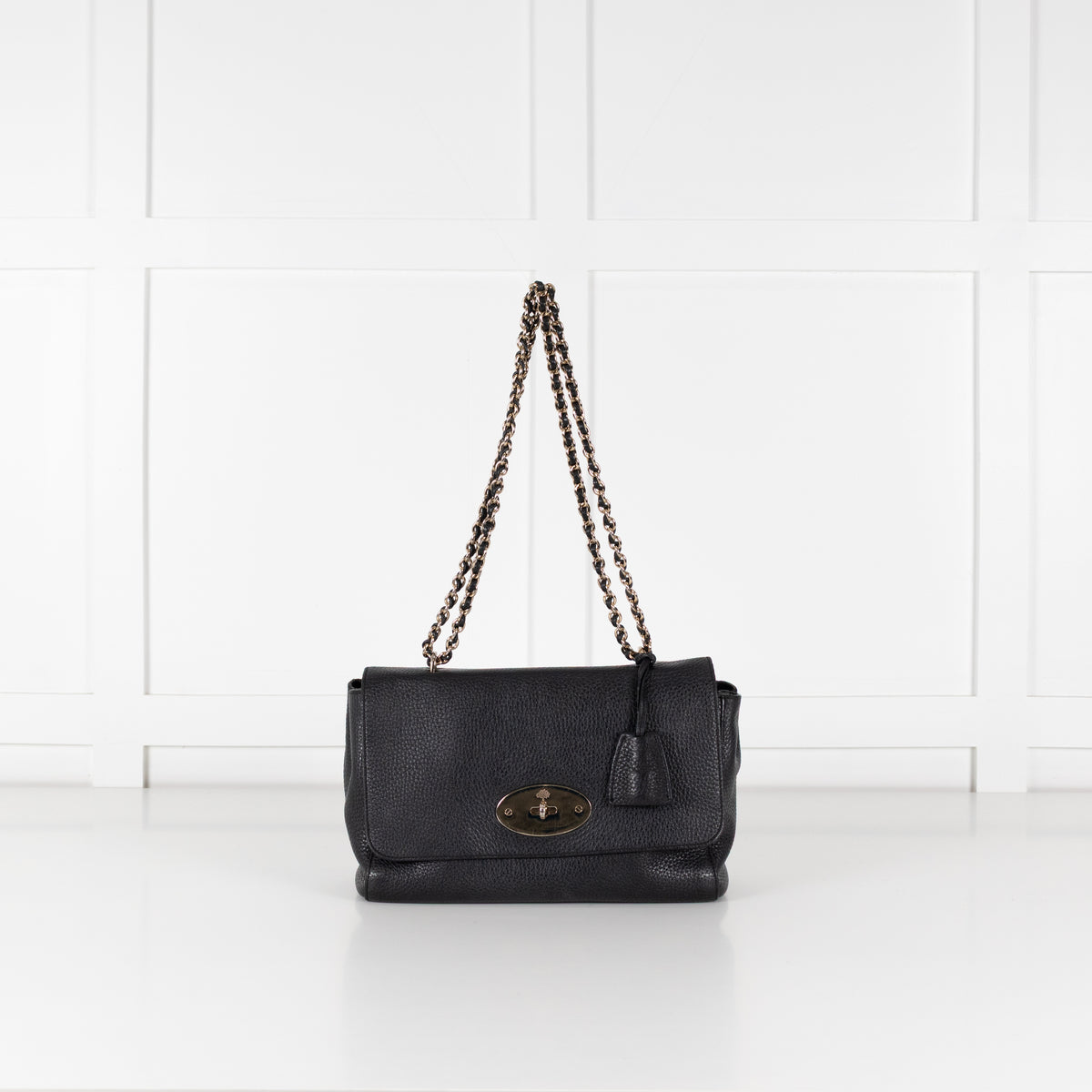 Mulberry Black Pebbled Leather Lily Bag