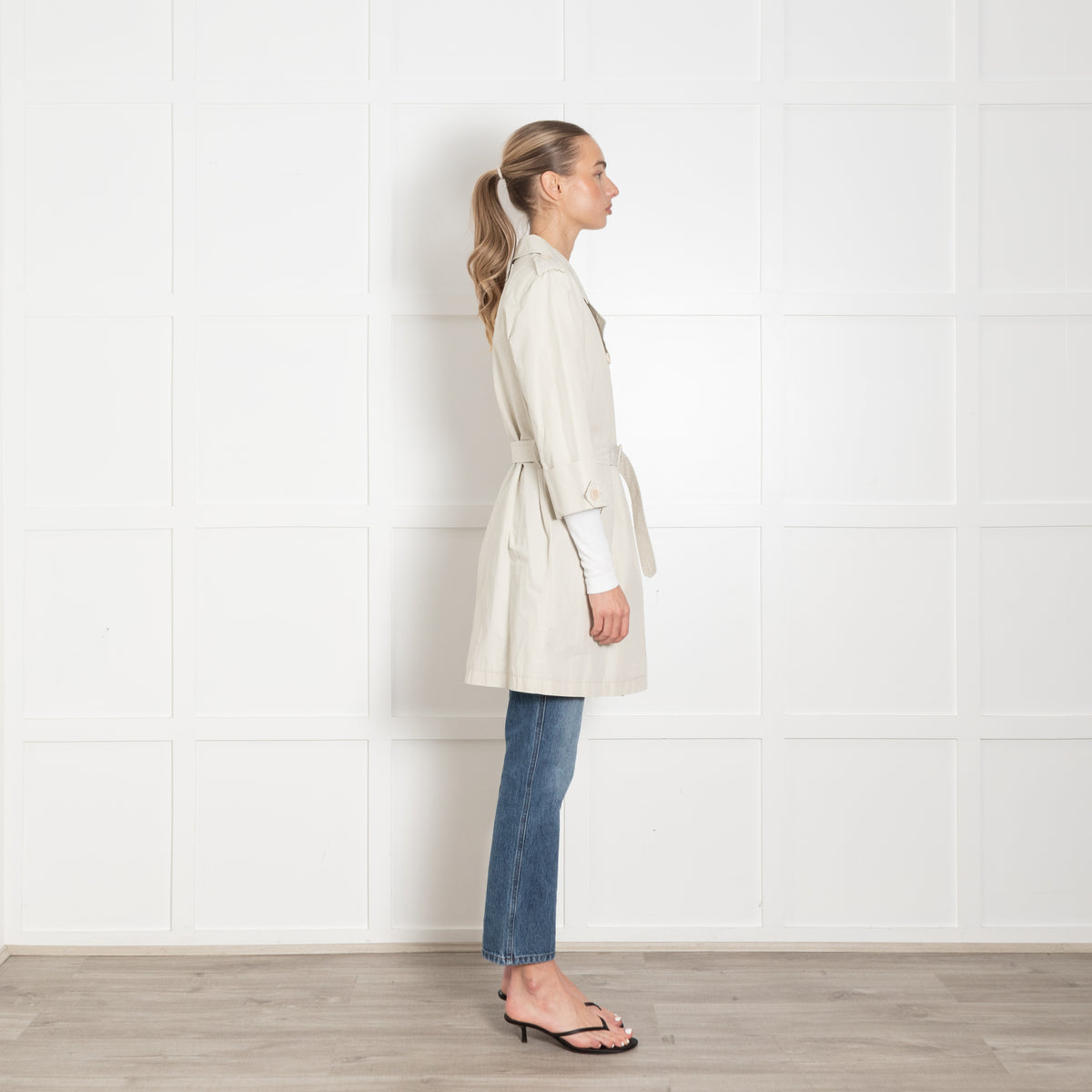 Prada Light Beige 3/4 Sleeves Light Trench Coat