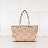 Gucci Pink Ophidia GG Medium Canvas Tote