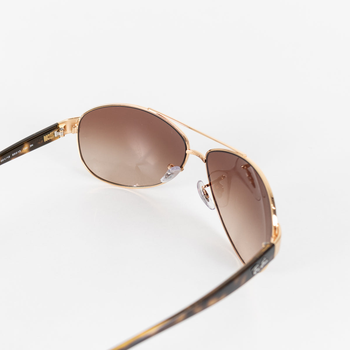 Ray-Ban Brown Aviator Sunglasses With Gold Frame