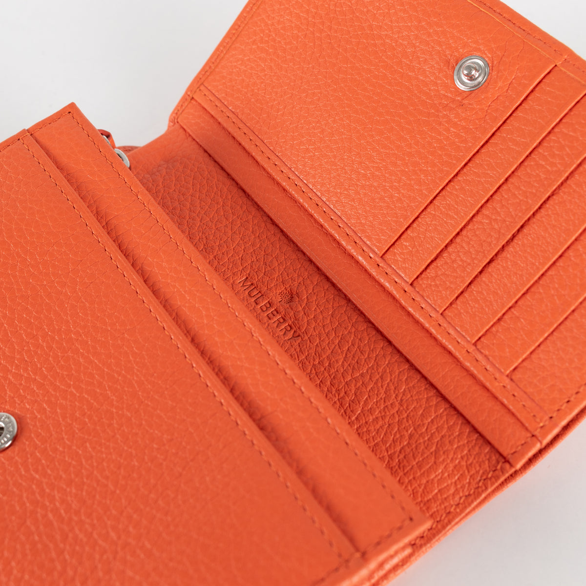 Mulberry Orange Tree Grained Leather Purse