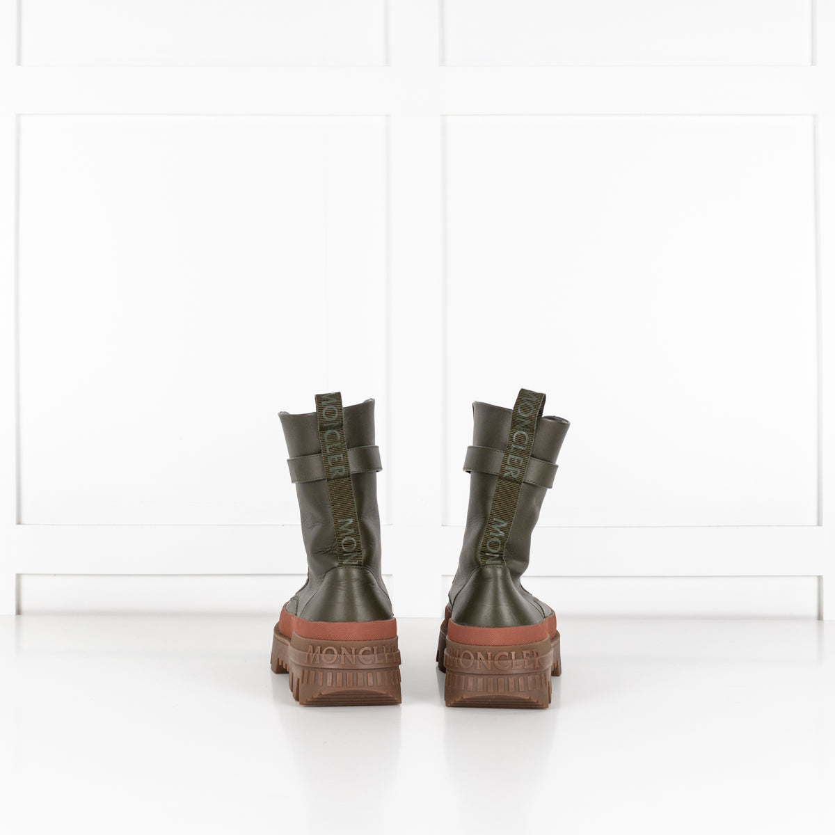 Moncler Carinne Green Hiker Boots