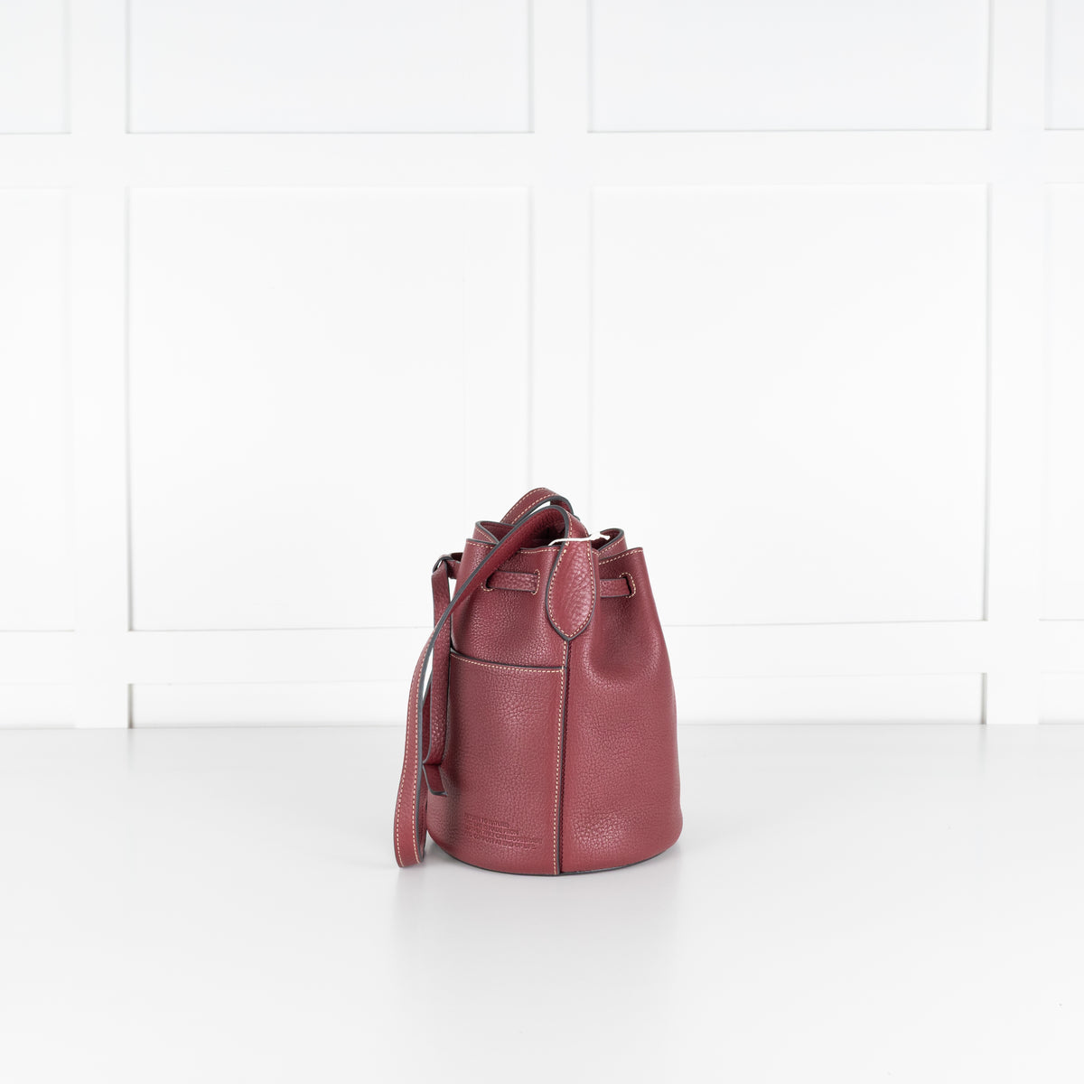 Anya Hindmarch Burgundy Return To Nature Small Bucket Bag