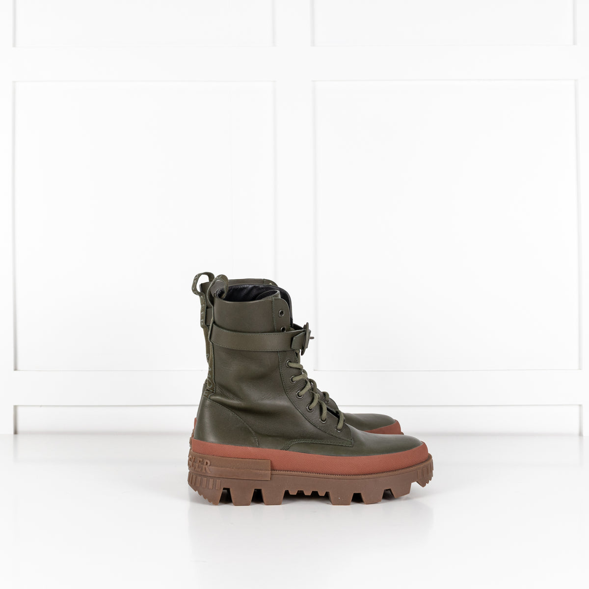 Moncler Carinne Green Hiker Boots