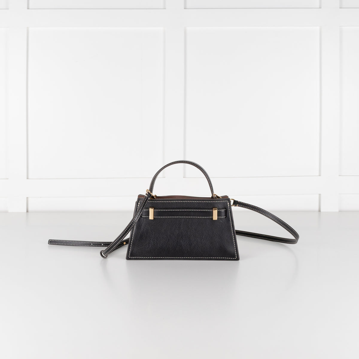 Tory Burch Black Petite Lee Radziwill Bag With Crossbody Strap