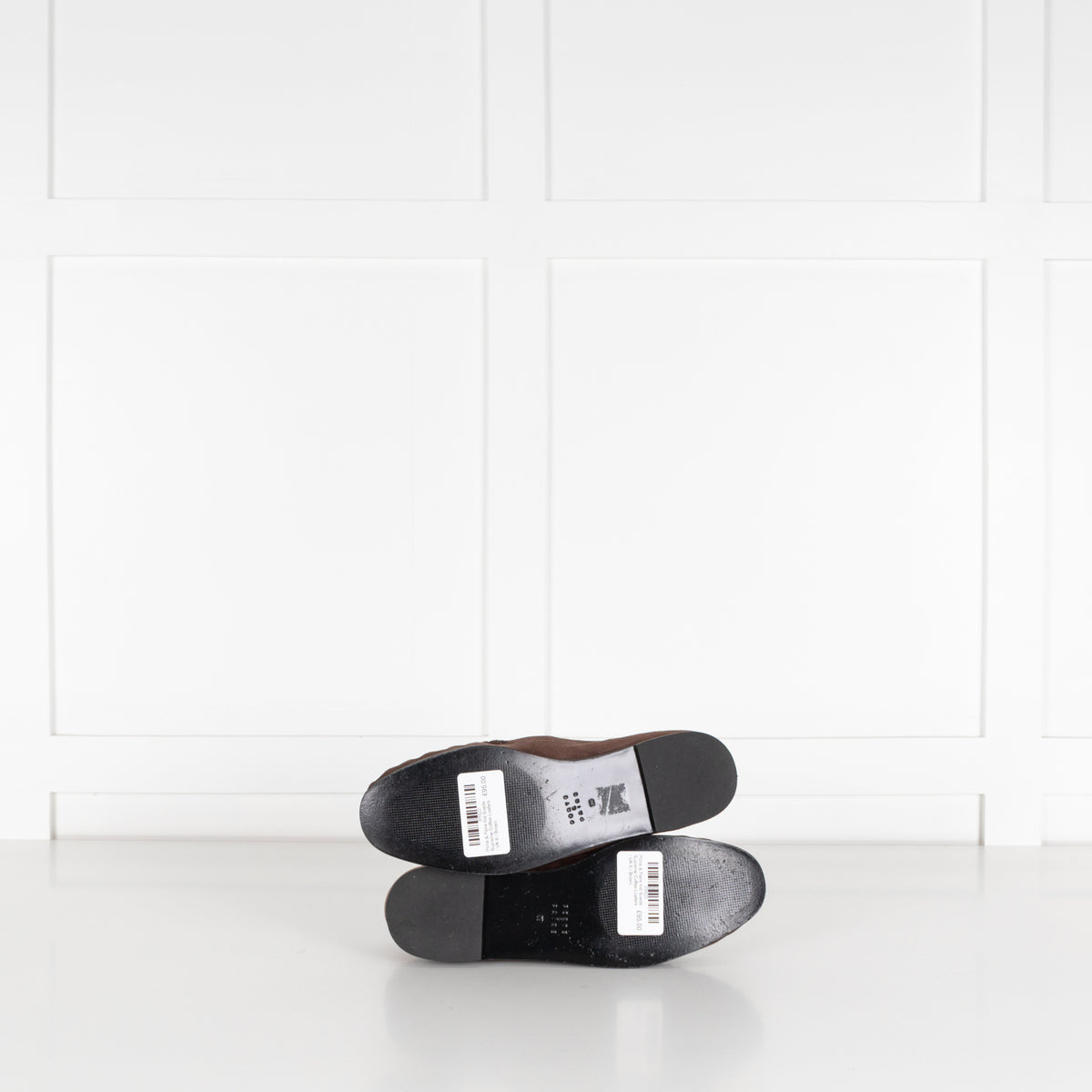 Porte & Paire Kid Suede Supreme Coffee Loafers