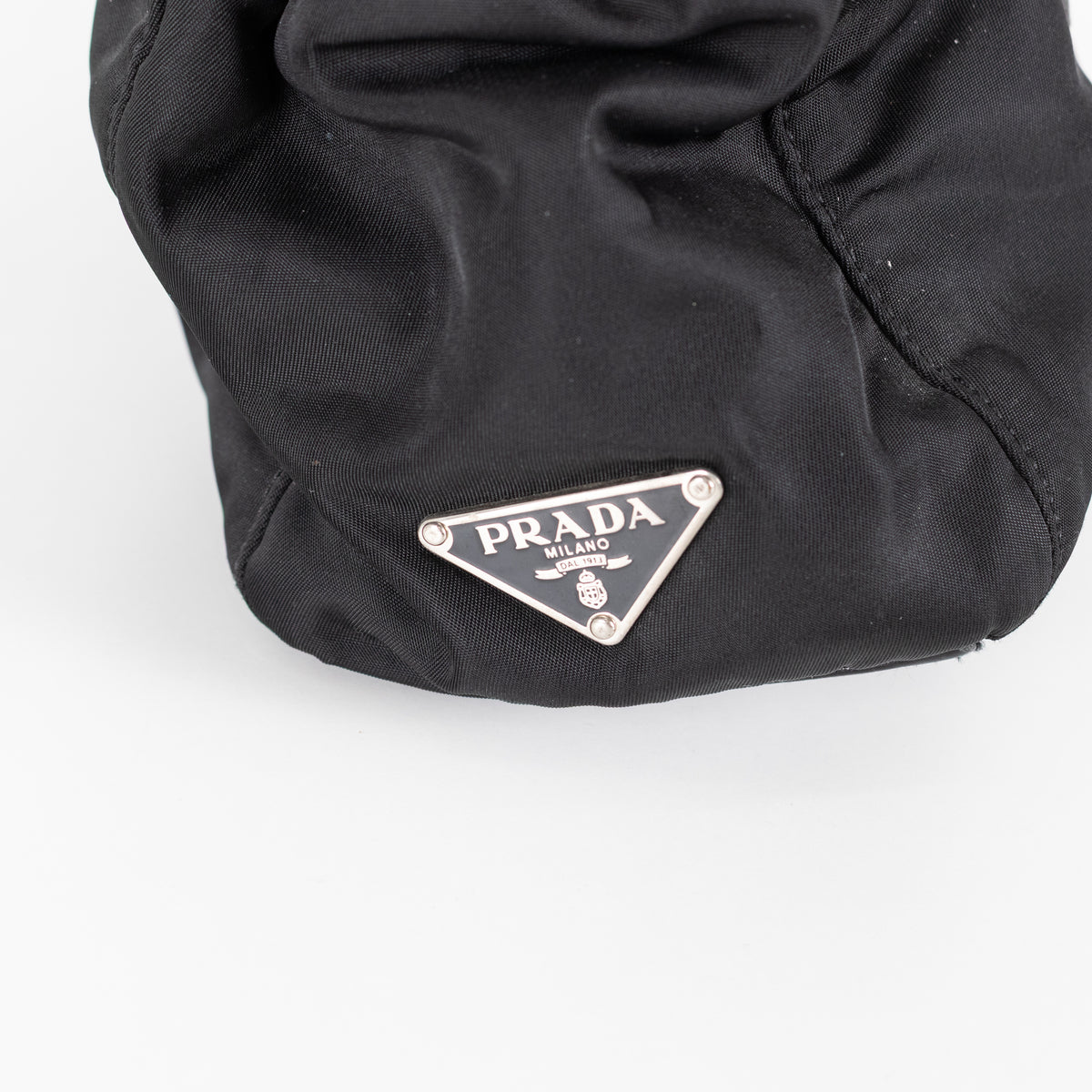 Prada Black Leather Nylon Vintage Shoulder Bag