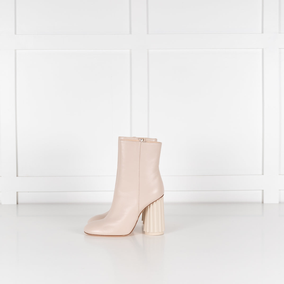 AGL Off White Ankle Boot With High  Heel