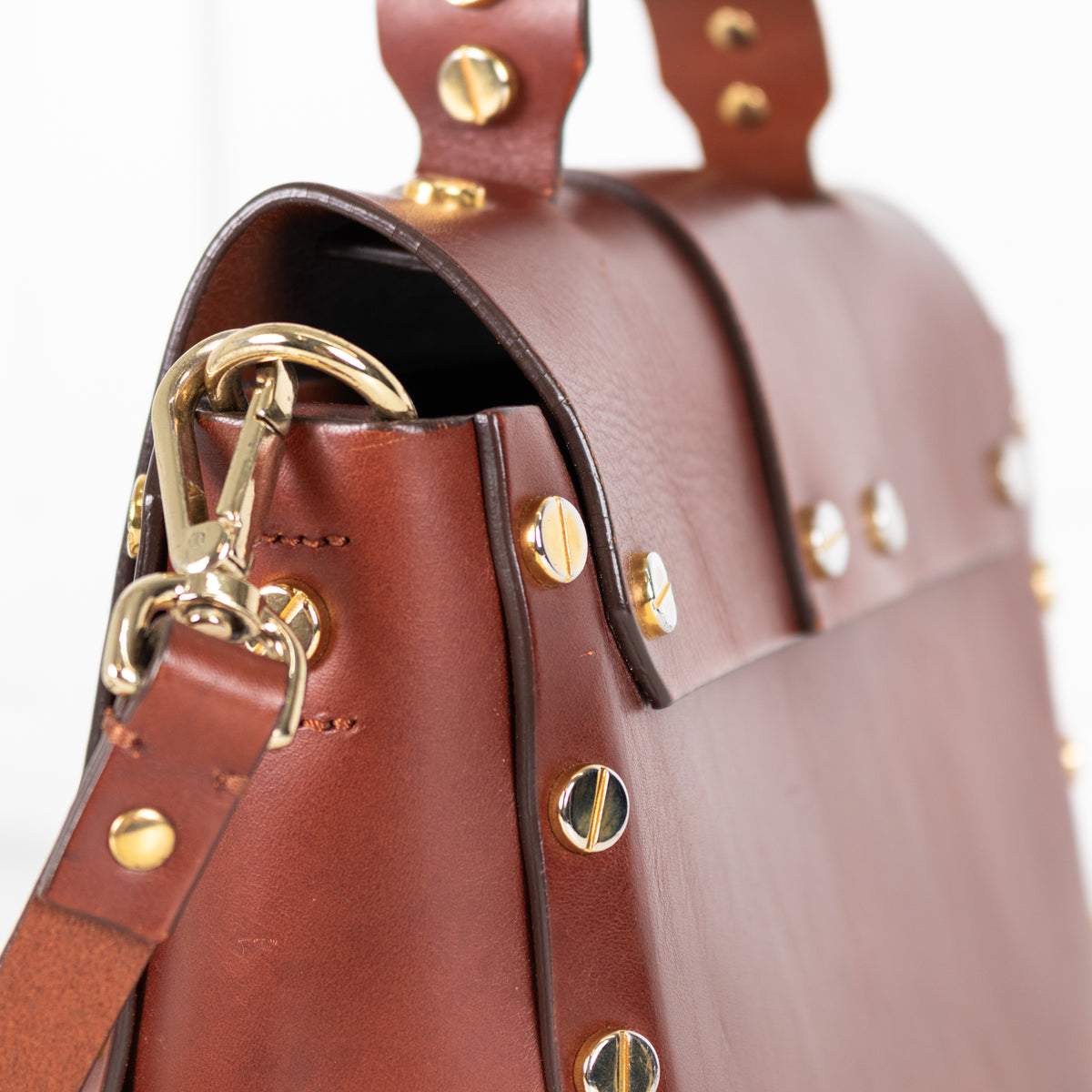 Sandro Brown Abby Satchel Bag