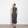 Theory Grey Pleated Detail Sleeveless Dress