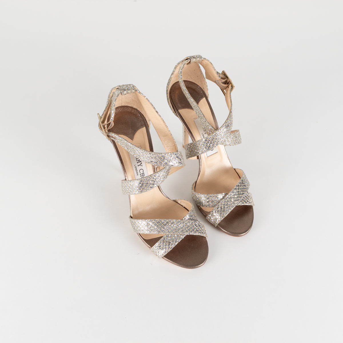 Jimmy Choo Champagne Glitter Lottie Shoes