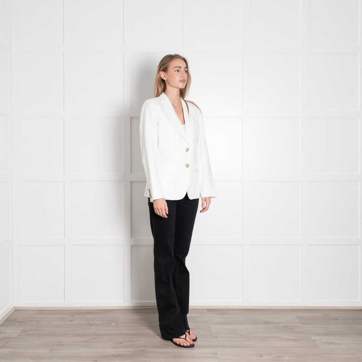 J Crew White Linen Blazer