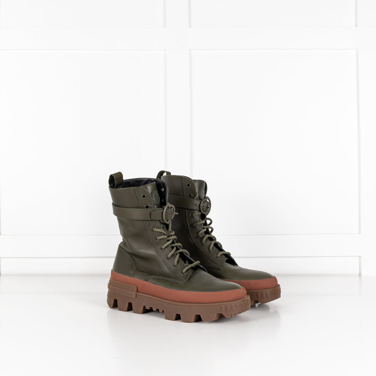 Moncler Carinne Green Hiker Boots