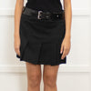 Burberry Black Mini Pleated Skirt With Money Belt