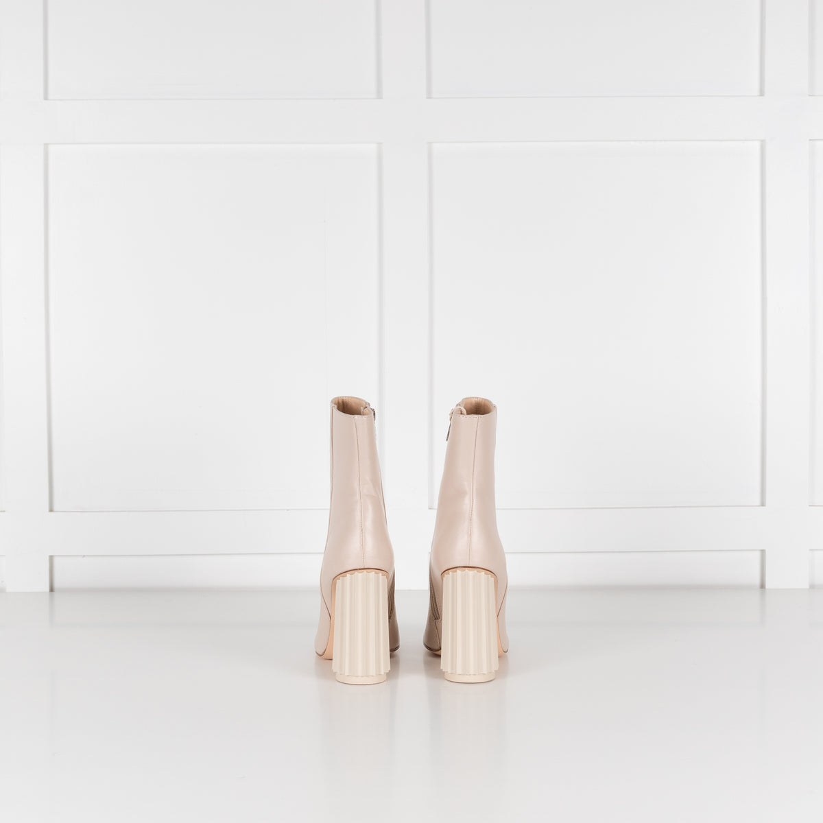 AGL Off White Ankle Boot With High  Heel