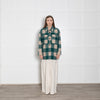 Isabel Marant Etoile Harvell Green And Cream Check Shacket